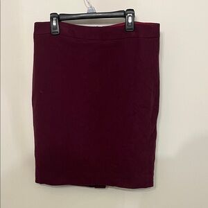 J. Crew Wool Burgundy Pencil Skirt
